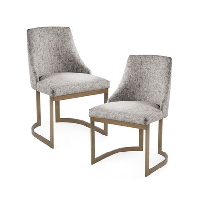 Modern accent dining chairs gray upholstery with light wood base pair by HouseOfZazla on Tampa Home & Garden Store