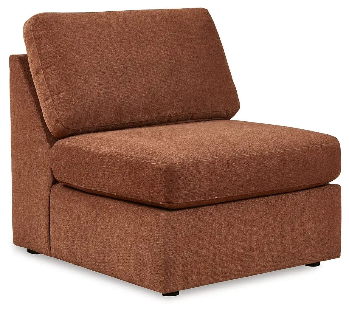 Modmax Sectional Spice rust-orange fabric, stationary sectional by Unique Piece Furniture on Tampa Home & Garden Store