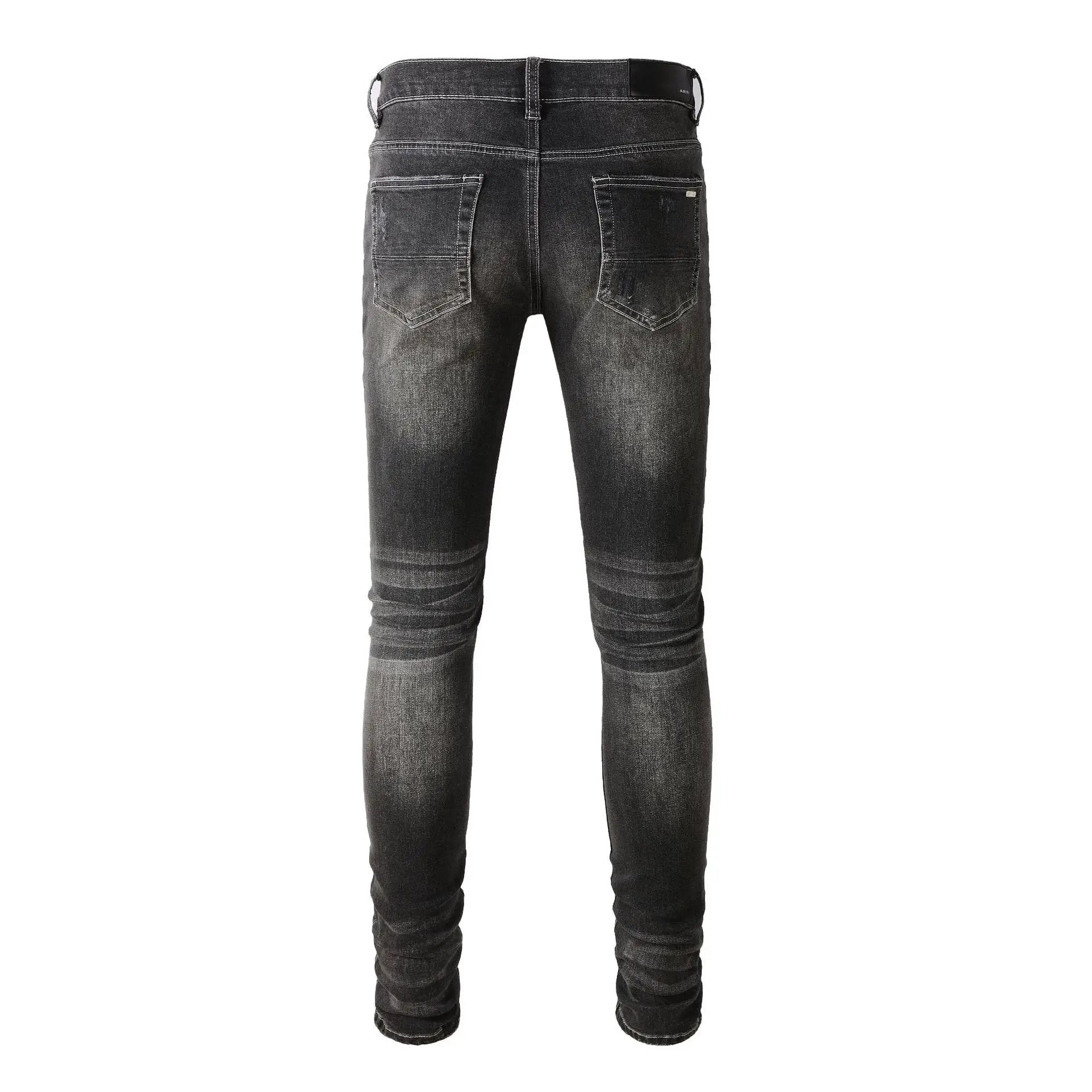 FLIPSTYLEZLLC skinny jeans back view in dark washed denim with two back pockets and belt loops on Tampa Home & Garden Store