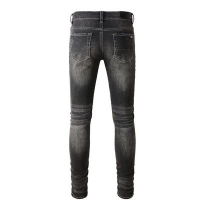 FLIPSTYLEZLLC skinny jeans back view in dark washed denim with two back pockets and belt loops on Tampa Home & Garden Store