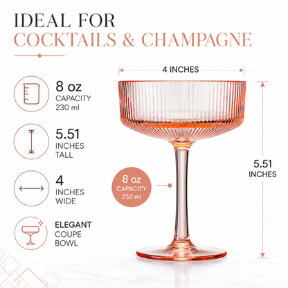 Madrid Acrylic Champagne Glasses Set of Four