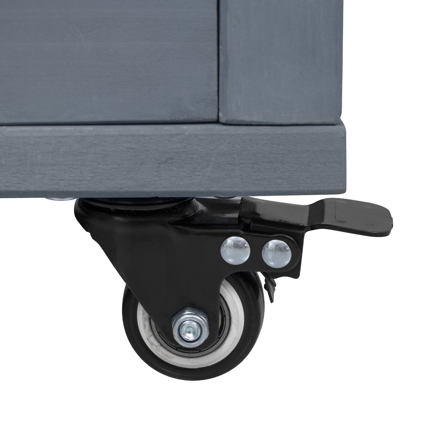 K&K 66.5-inch outdoor kitchen island caster wheel for Big Green Egg grills, black metal on Tampa Home & Garden Store