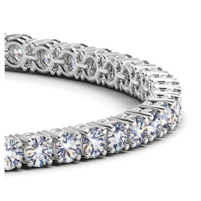 Lab Grown Round Diamond Tennis Bracelet, 14k White Gold, 10 ctw F/G VS2/SI1, Bids.com on Tampa Home & Garden Store