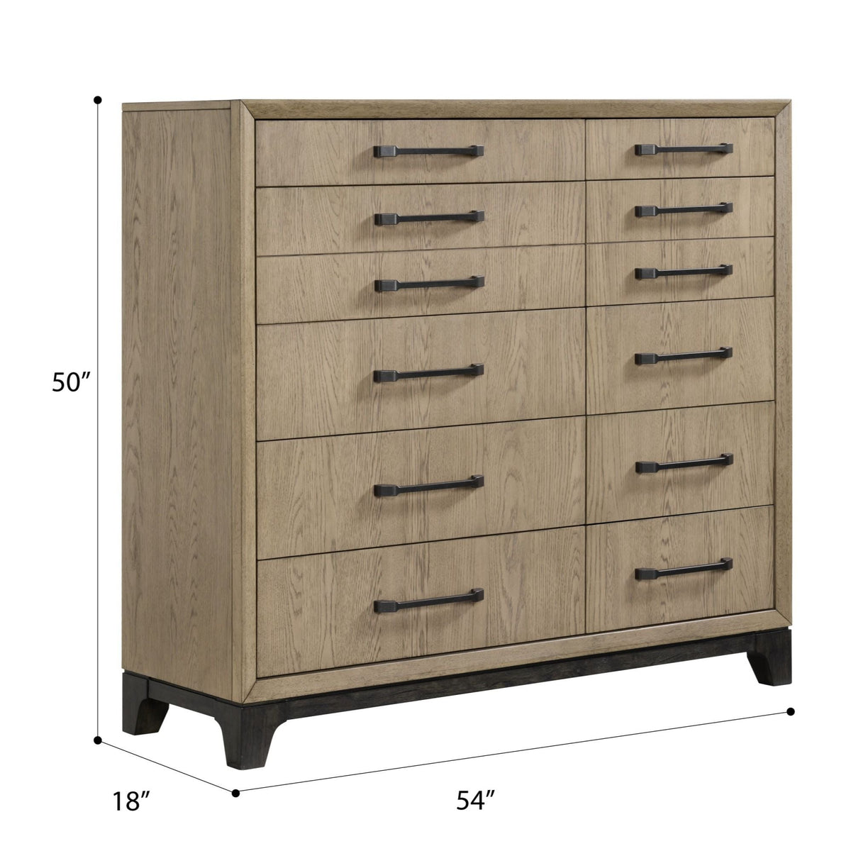 Master Chest 10-drawer dresser with felt-lined top drawer in brown oak, HouseOfZazla on Tampa Home & Garden Store