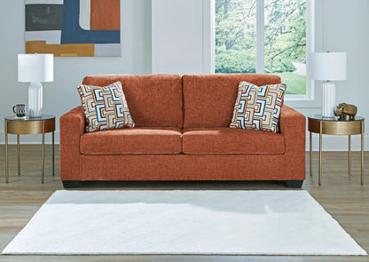 Aviemore sofa sleeper in burnt orange fabric by Unique Piece Furniture on Tampa Home & Garden Store
