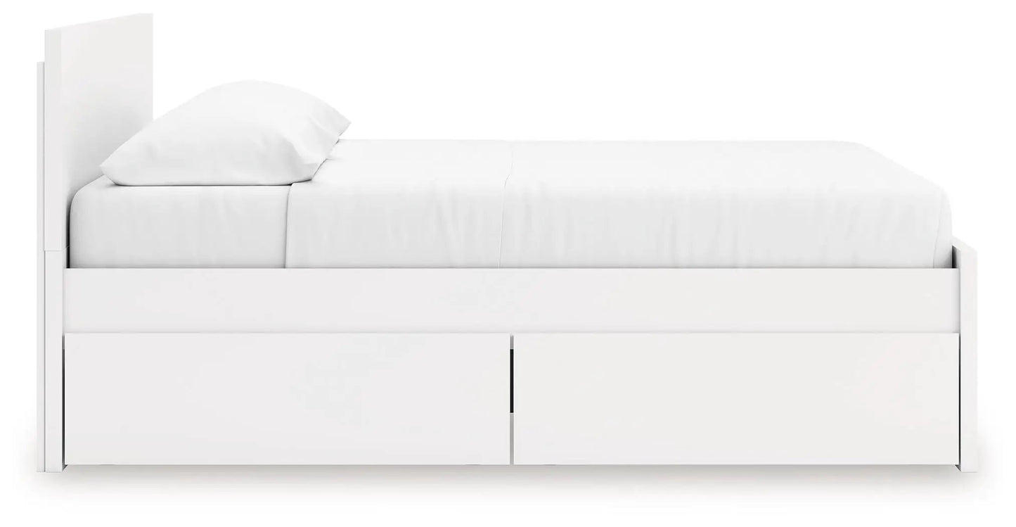 Onita panel platform bed in white with underbed storage drawers by Unique Piece Furniture on Tampa Home & Garden Store