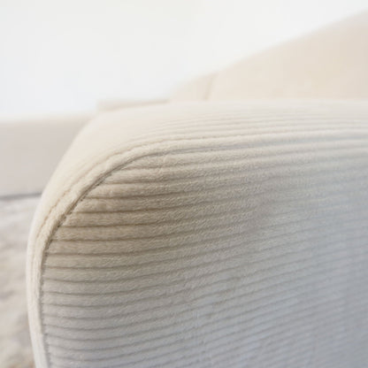 Mar High-Quality Sectional Sofa fabric close-up in light gray upholstery HouseOfZazla on Tampa Home & Garden Store