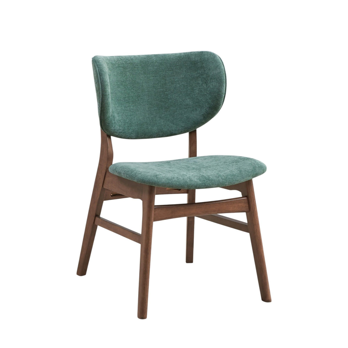 Bevis Side Chair with padded teal blue-green cushion and wooden legs on Tampa Home & Garden Store