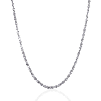 Necklace: 3.0mm 14k white gold solid diamond-cut rope chain by Bids.com on Tampa Home & Garden Store