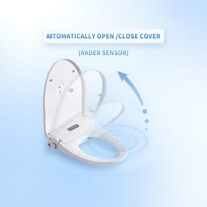 Smart Bidet Toilet Seat White by HouseOfZazla with automatic open/close cover radar sensor on Tampa Home & Garden Store