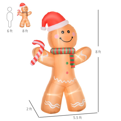 Outdoor Inflatable Gingerbread Yard Ornament