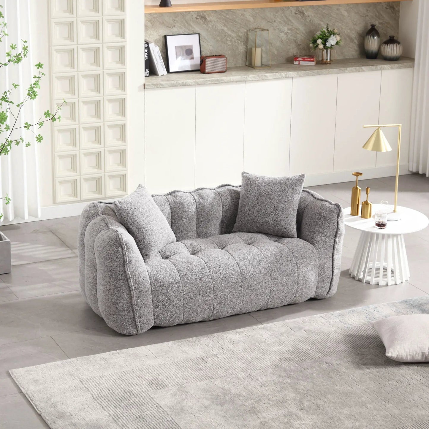 Cozy Beanbag Chair With Resilient Foam Core For 2