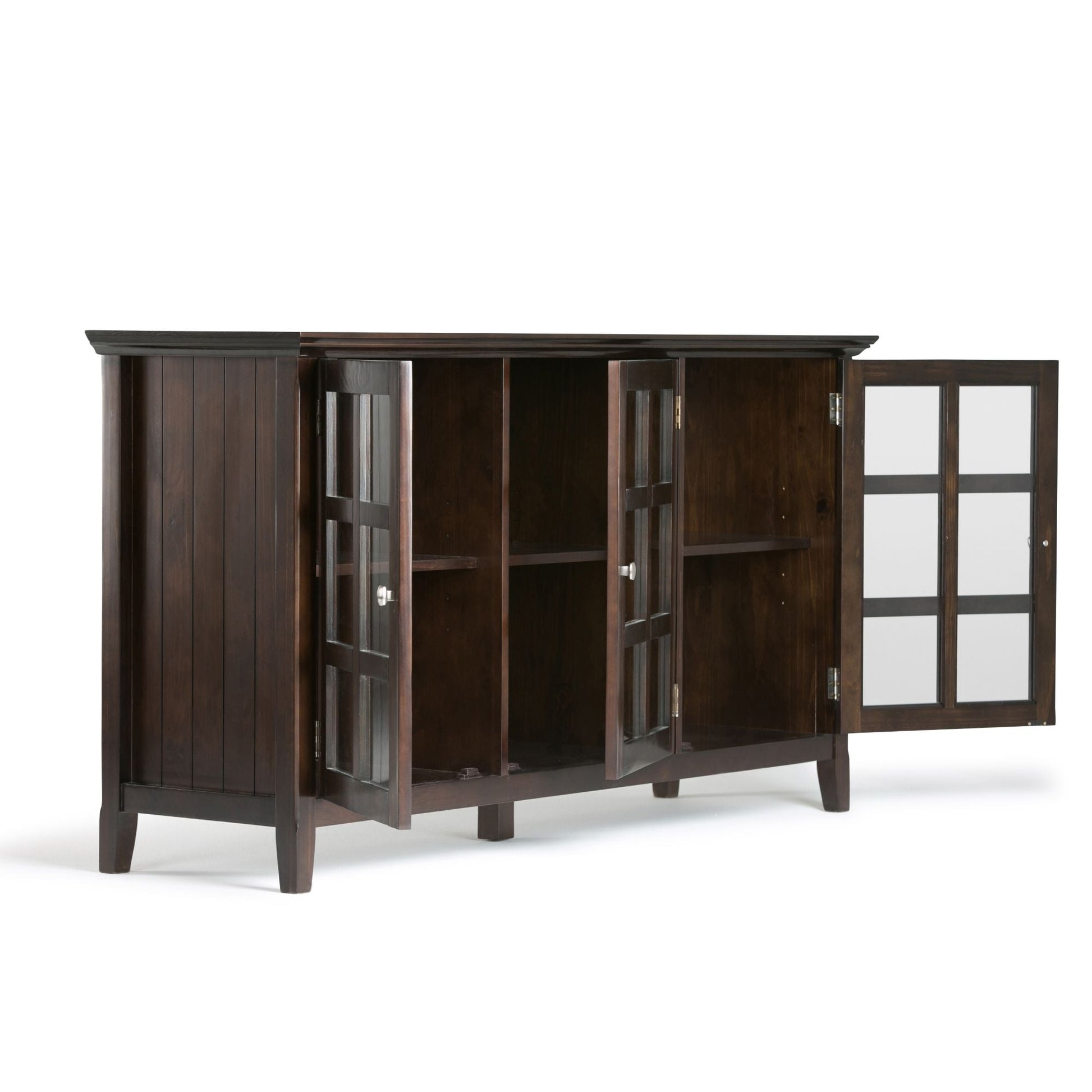 Acadian Wide Storage Cabinet Handcrafted, dark wood, HouseOfZazla cabinet on Tampa Home & Garden Store