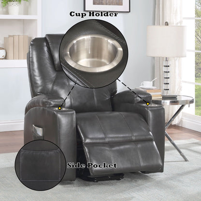 The Gunmetal Power Lift and Massage Recliner