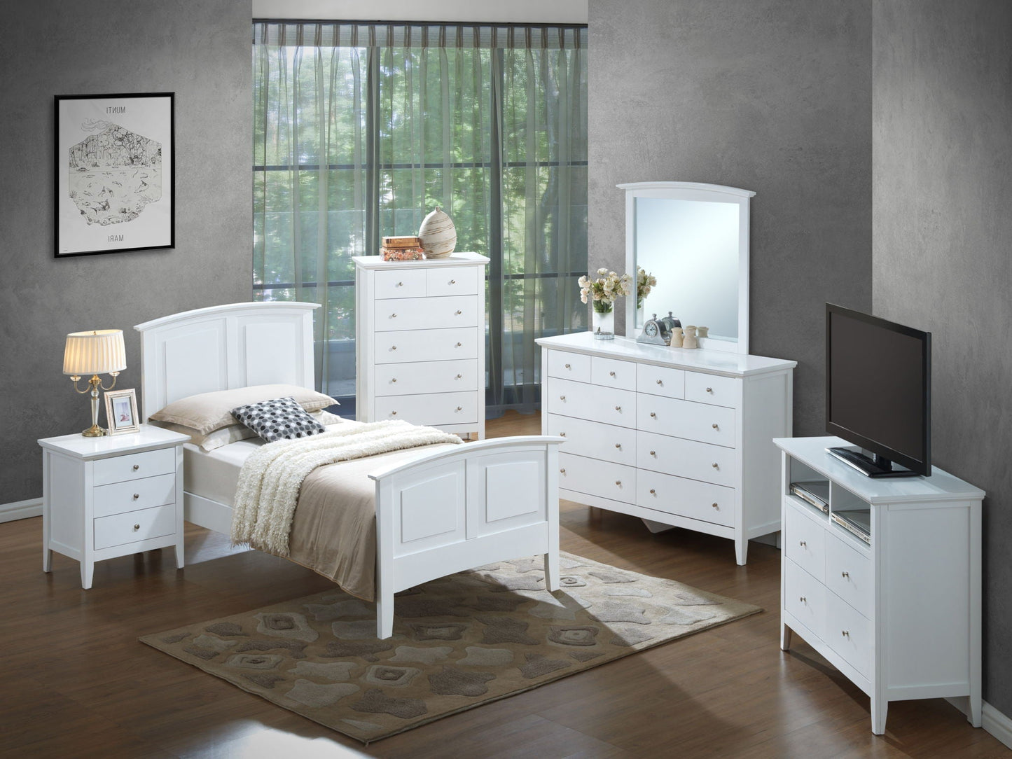Modern Farmhouse Arch Bed With Real Veneers
