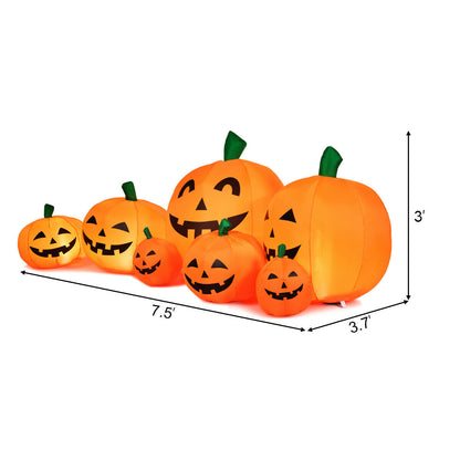 7.5 ft Halloween inflatable pumpkin patch with LEDs DirectDeals, 7 orange pumpkins on Tampa Home & Garden Store