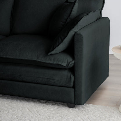 Comfy deep seat reading armchair in dark charcoal fabric by HouseOfZazla, accent chair on Tampa Home & Garden Store
