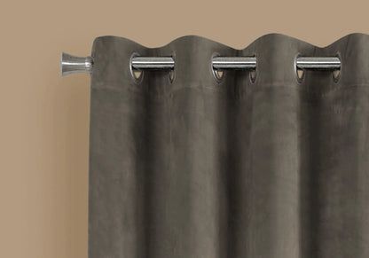 Curtain panel set, 2-piece, room darkening, grommet header, contemporary gray curtain on Tampa Home & Garden Store