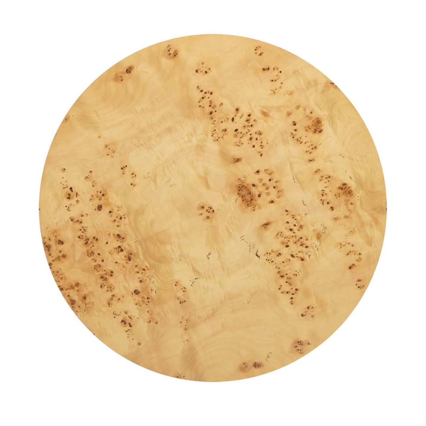 Nebula round burl wood coffee table warm natural brown finish by HouseOfZazla on Tampa Home & Garden Store