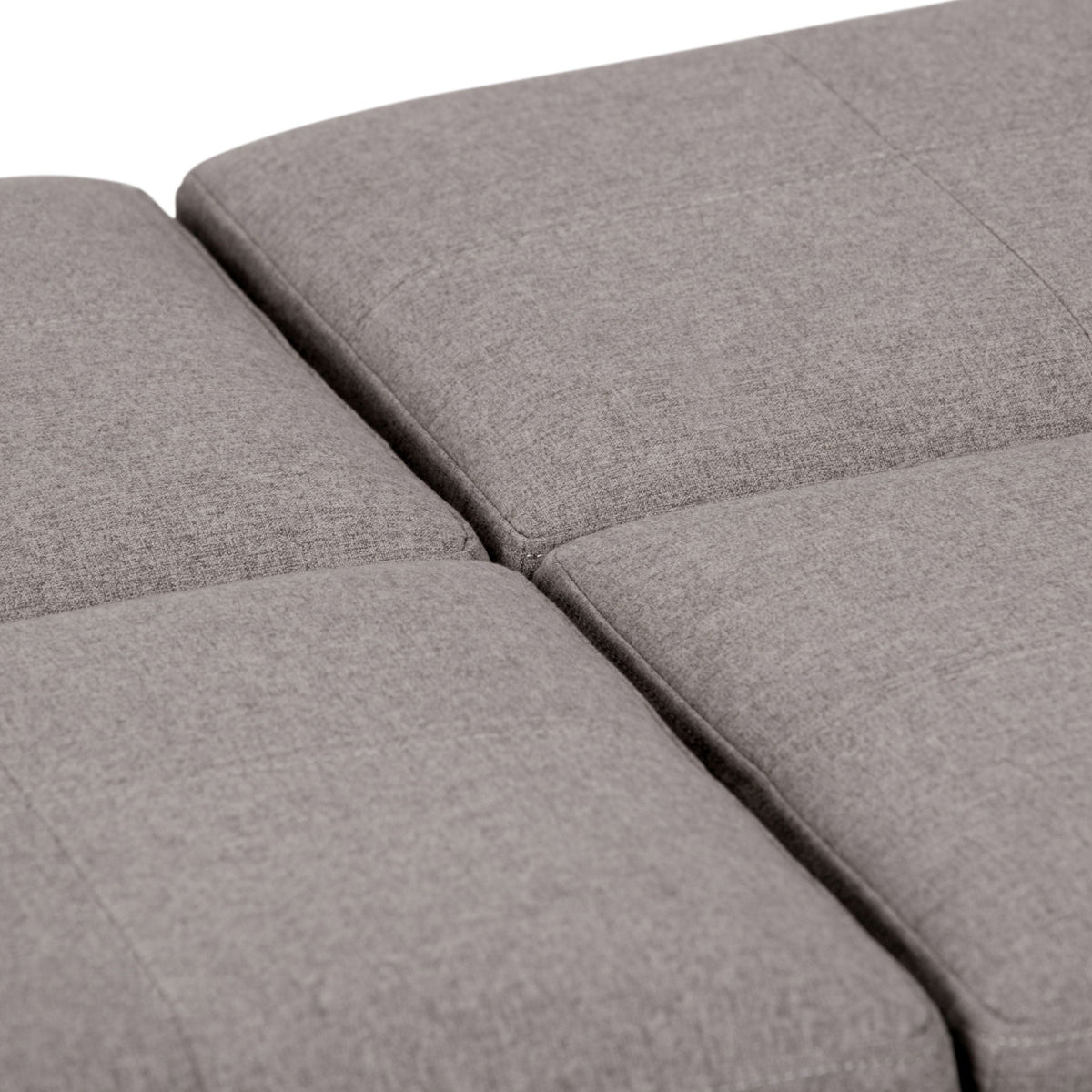 Avalon Square Ottoman storage ottoman close-up in grey upholstery fabric on Tampa Home & Garden Store