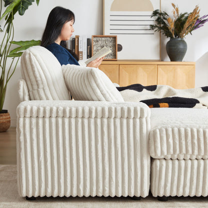 3 Seater Sofa With 2 Ottomans and Storage