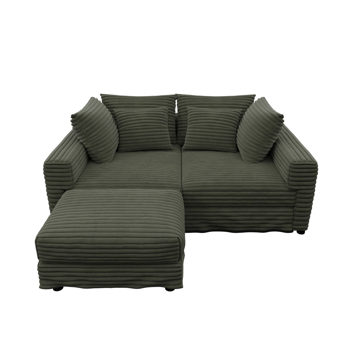 Convertible Sofa With Deep Seat and Pillows