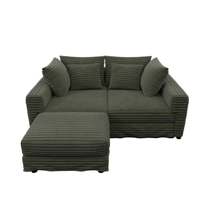 Convertible Sofa With Deep Seat and Pillows