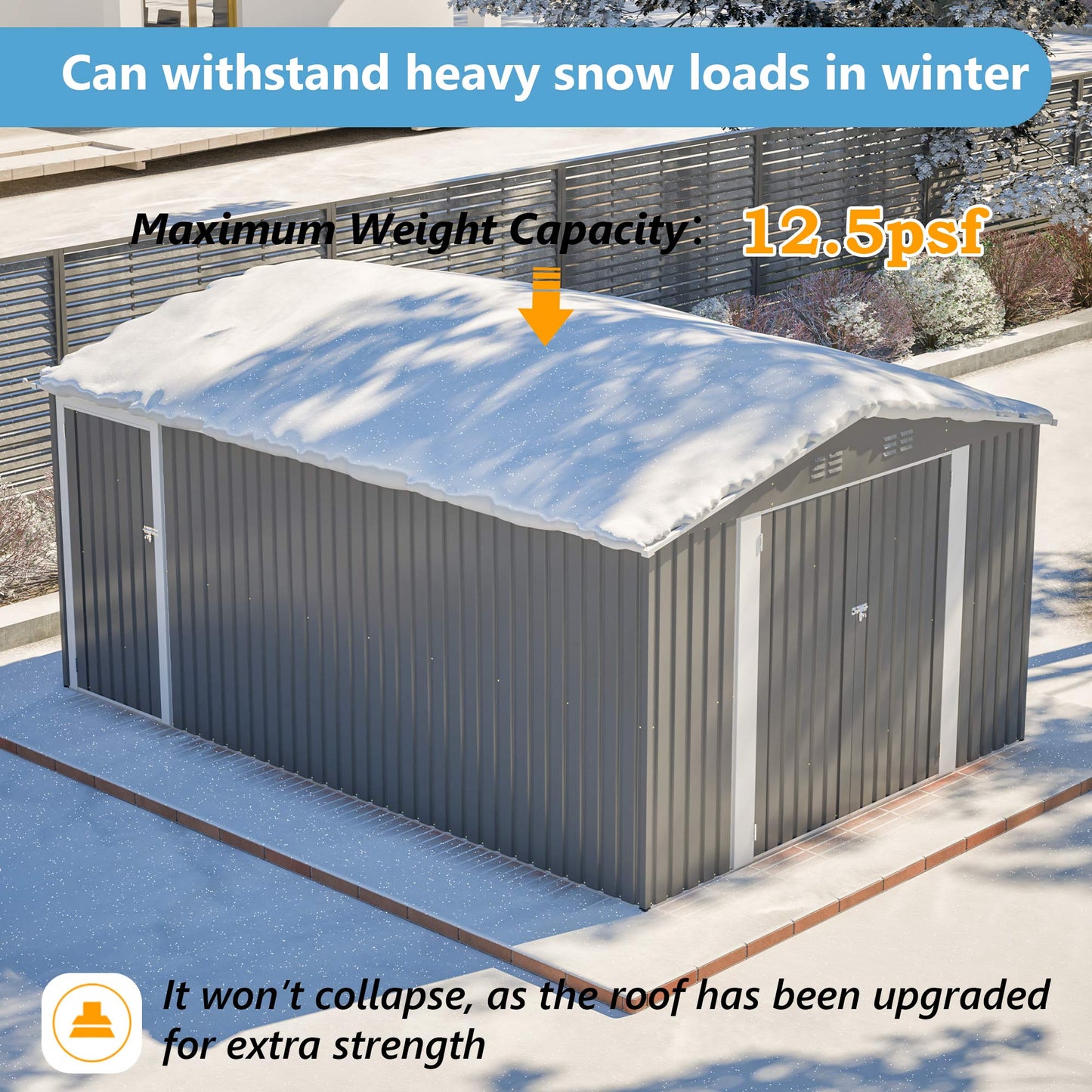 Outdoor Metal Storage Shed For Patio And Yard