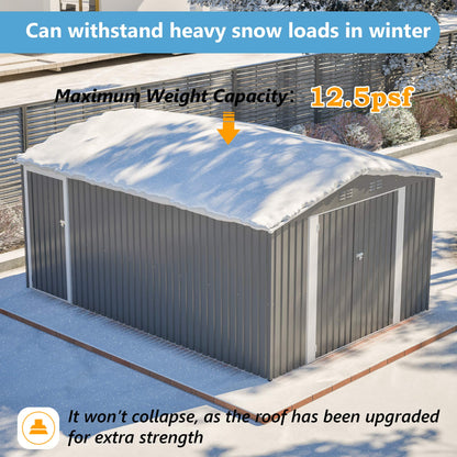 Outdoor Metal Storage Shed For Patio And Yard