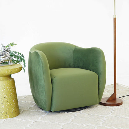 Green velvet swivel chair by HouseOfZazla, armchair with 360° rotation on Tampa Home & Garden Store