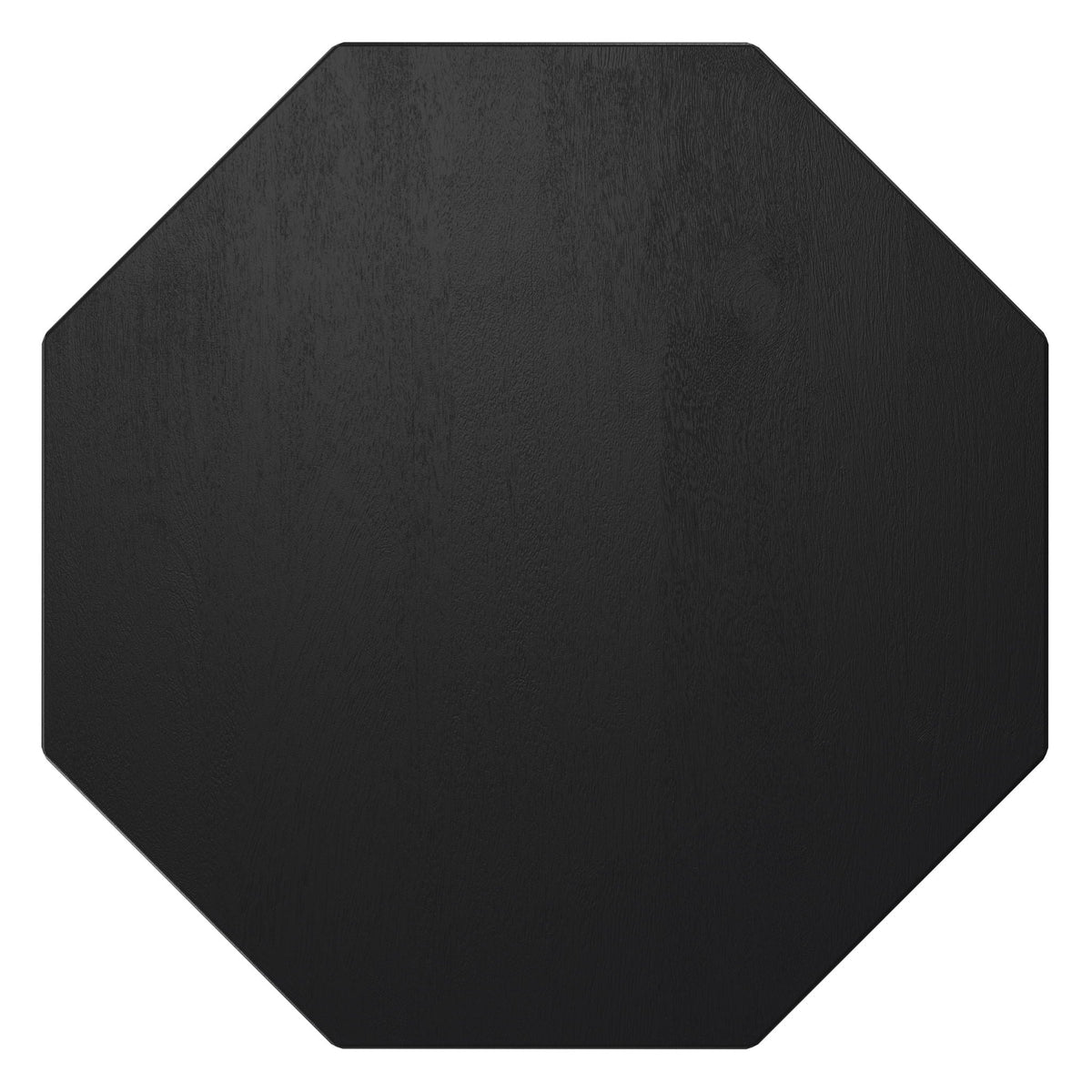 Solid acacia wood side table by HouseOfZazla with sculptural faceted black top on Tampa Home & Garden Store