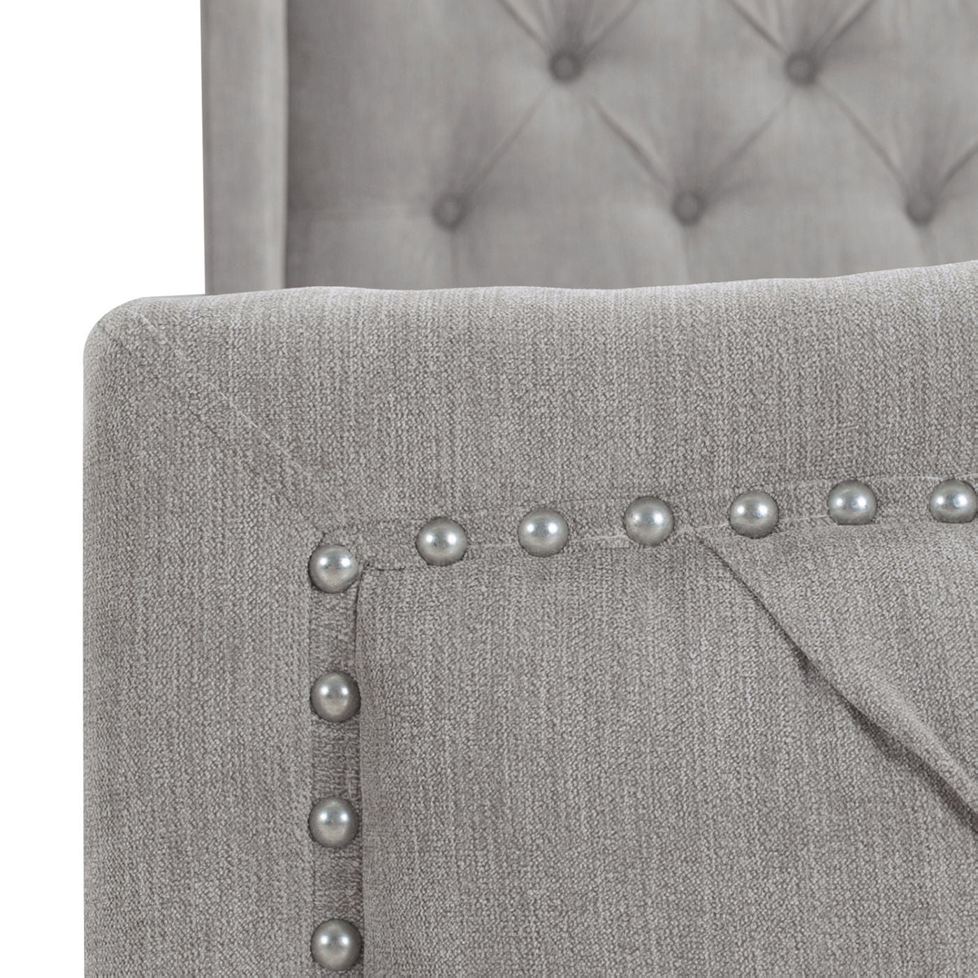 Solid Upholstered Bed Frame and Headboard Set