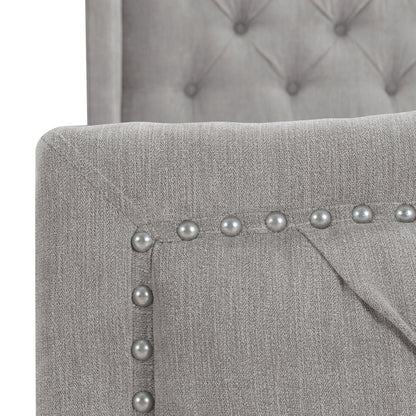 Solid Upholstered Bed Frame and Headboard Set