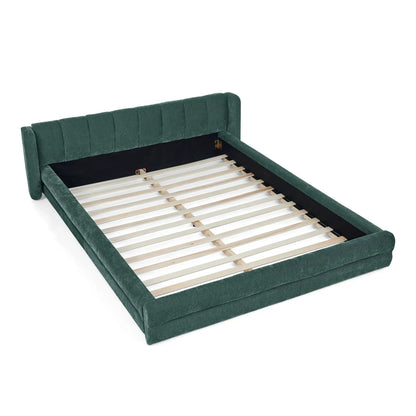 Modern Upholstered Bed Frame With Thick Fabric