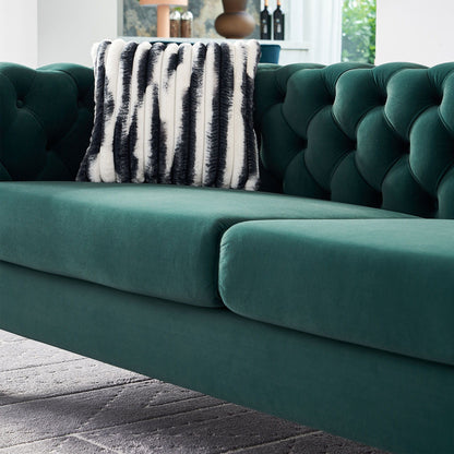 Modern Chesterfield Tufted Sofa and Metal Legs