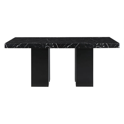 Jhoanna 5 Piece Dining Table Set in Black