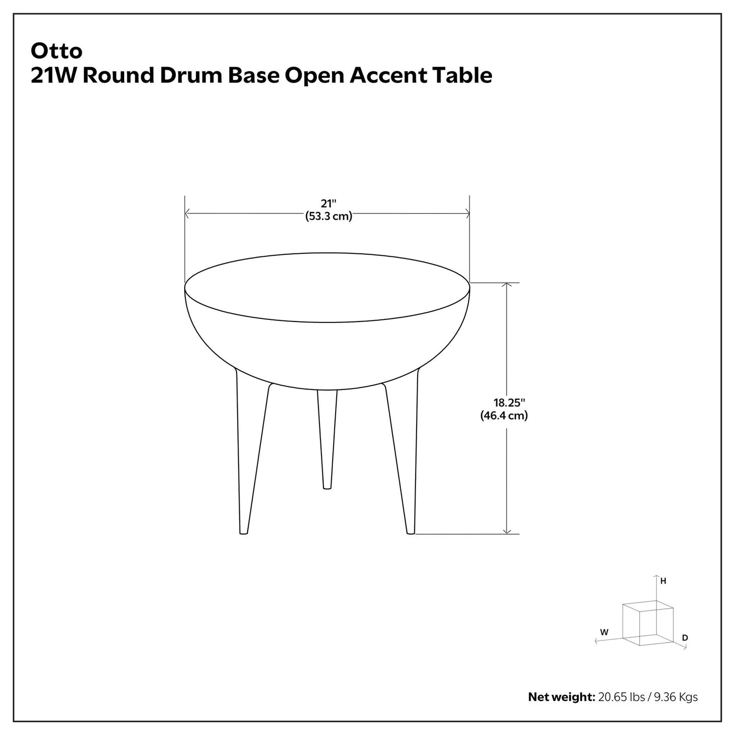 Otto Cast Aluminum Side Table Graphite Finish