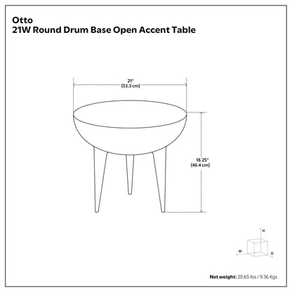 Otto Cast Aluminum Side Table Graphite Finish