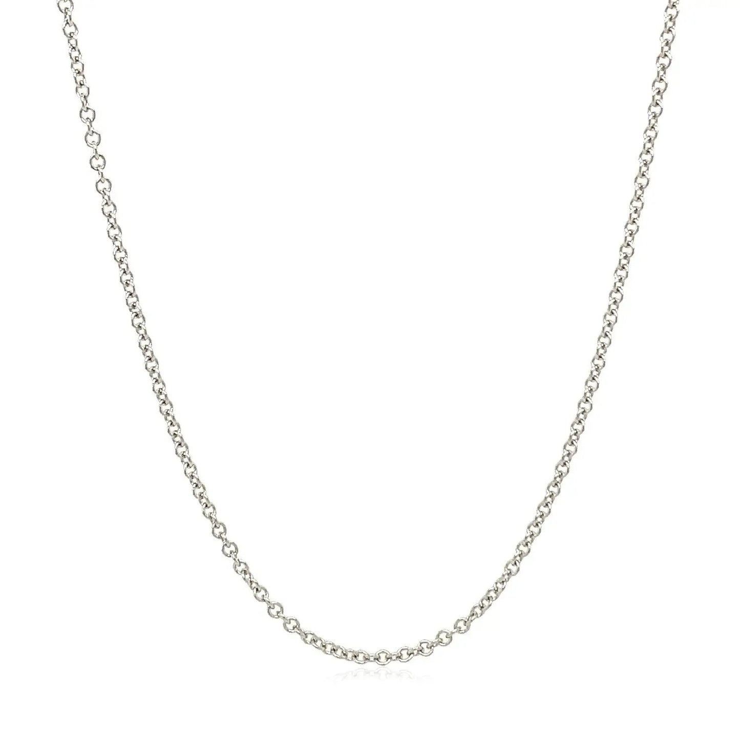 14k white gold round cable link chain necklace 1.9mm on Tampa Home & Garden Store