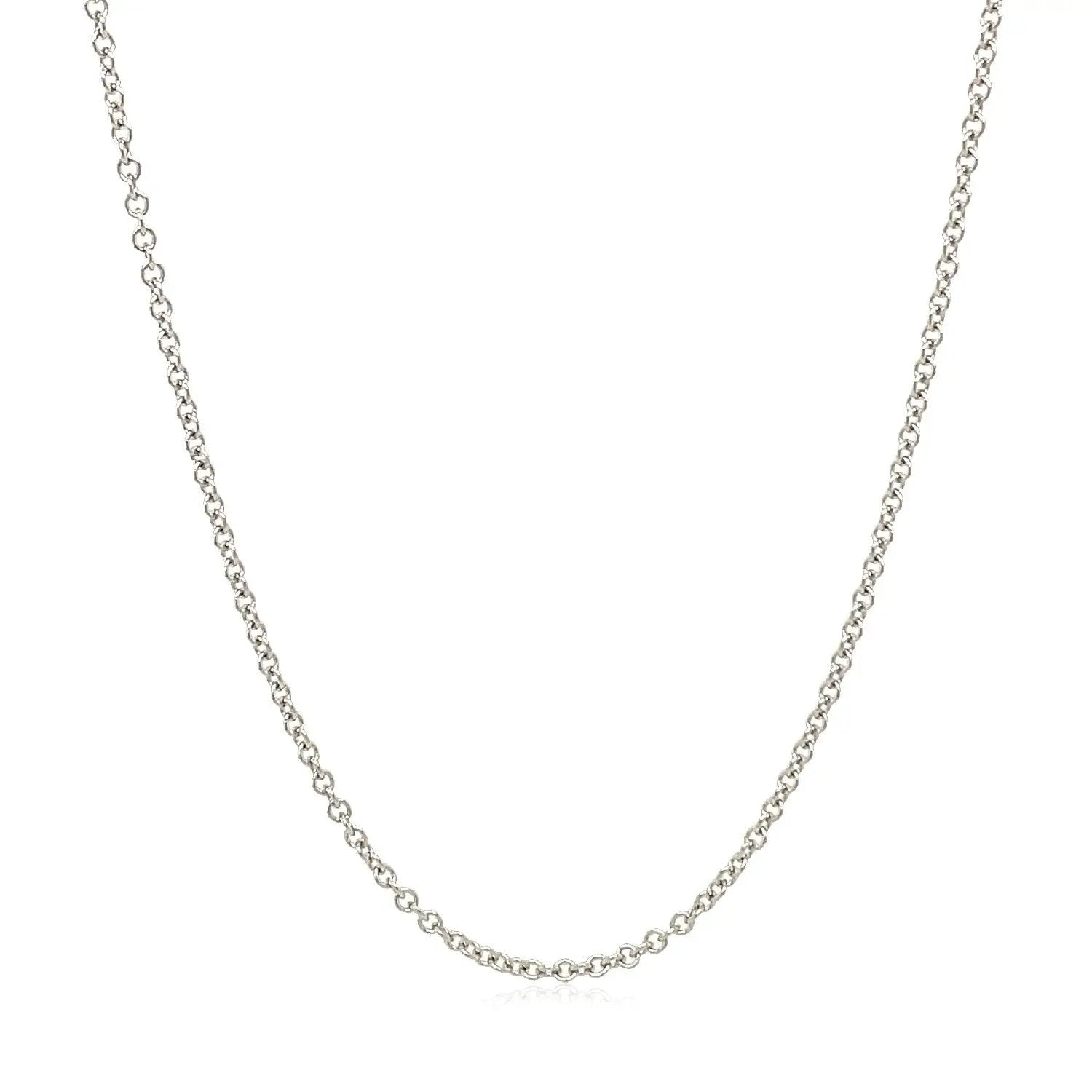 14k white gold round cable link chain necklace 1.9mm on Tampa Home & Garden Store