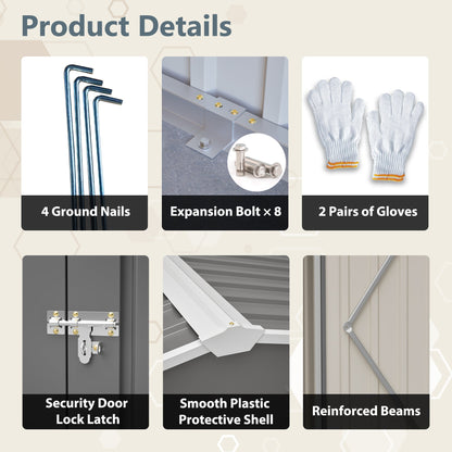 Secure 12X14 Ft Metal Shed For Home And Garden