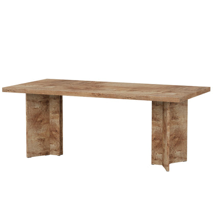 Dining Table For 4-6 People with Thick Top in rustic oak finish by HouseOfZazla on Tampa Home & Garden Store