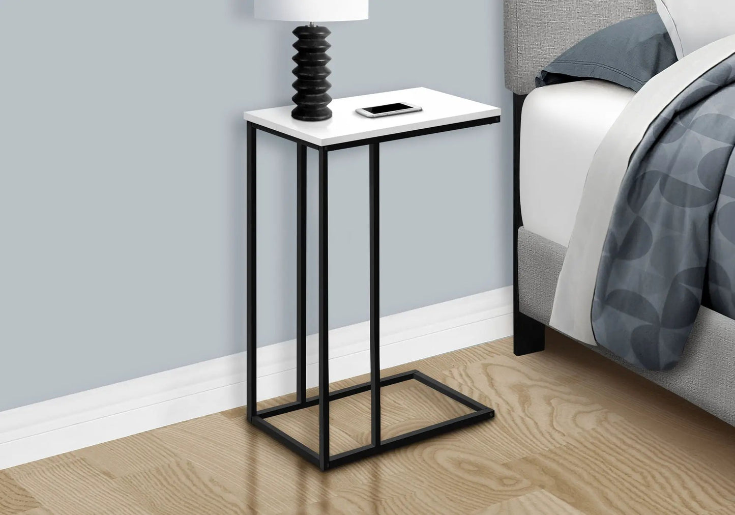 Accent Table C Shaped End Table Space Saving