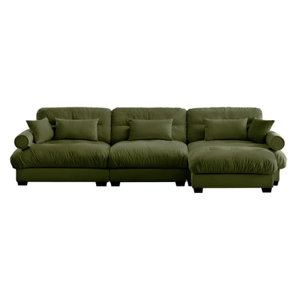 Oversized Modular Sofa with Movable Ottoman