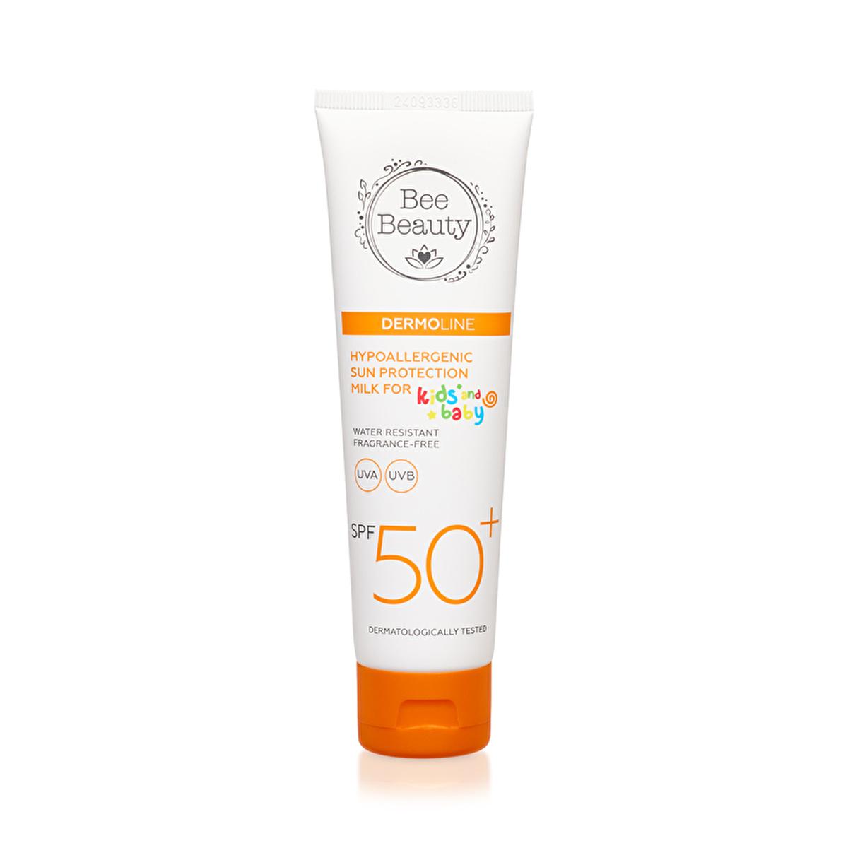 Bee Beauty Dermoline hypoallergenic sunscreen lotion SPF 50+ for kids and baby 3.38 fl oz on Tampa Home & Garden Store