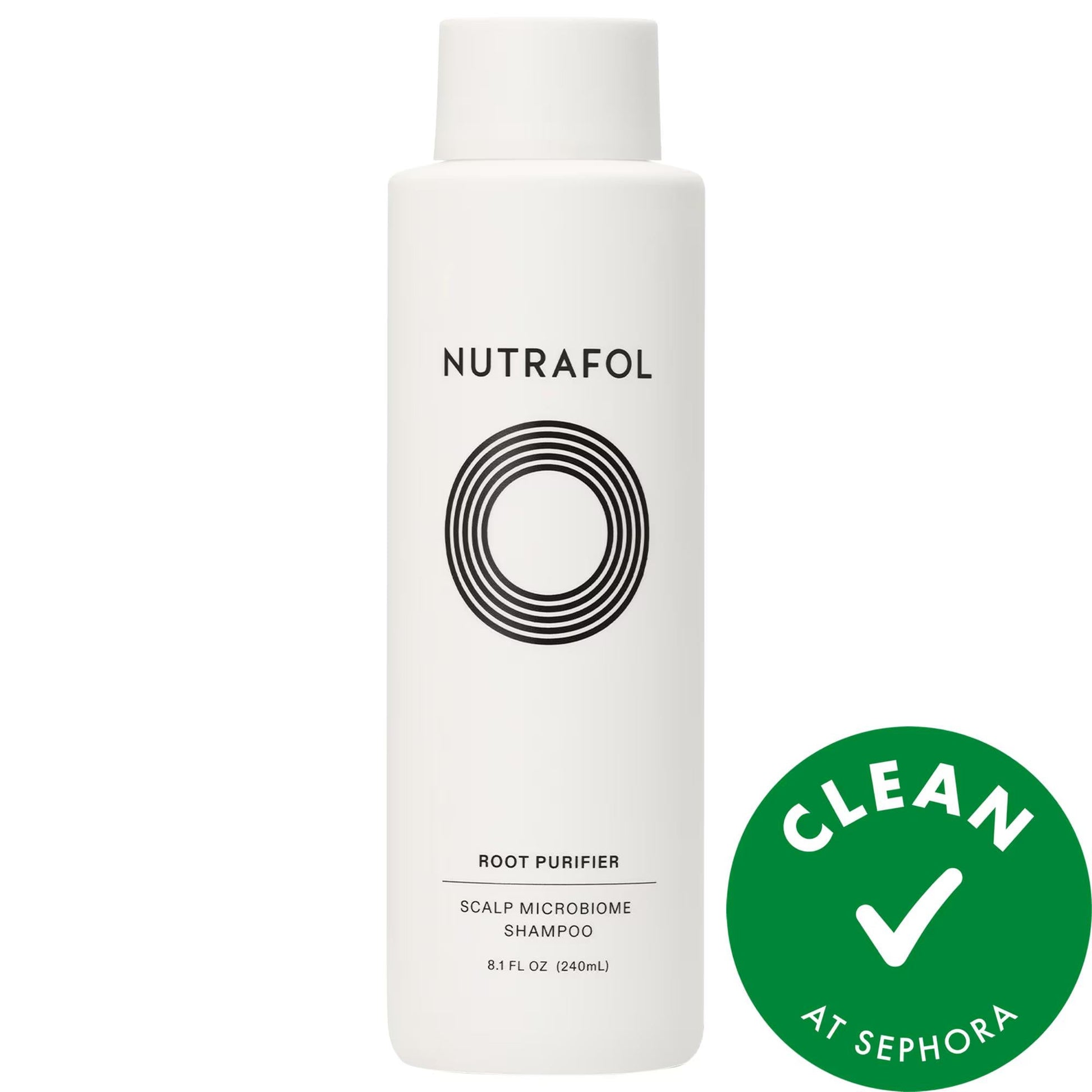 Nutrafol Root Purifier Shampoo bottle white with vegan seal 8.1 FL OZ on Tampa Home & Garden Store