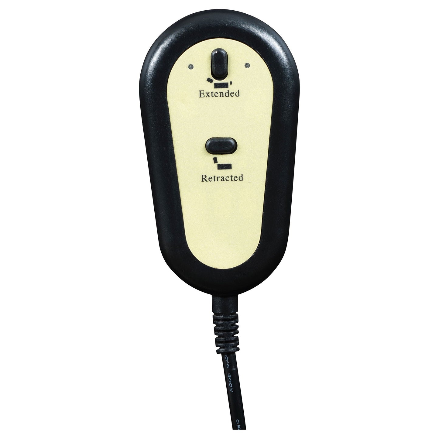 Macklin power lift massage recliner remote with beige panel and black surround Extended on Tampa Home & Garden Store