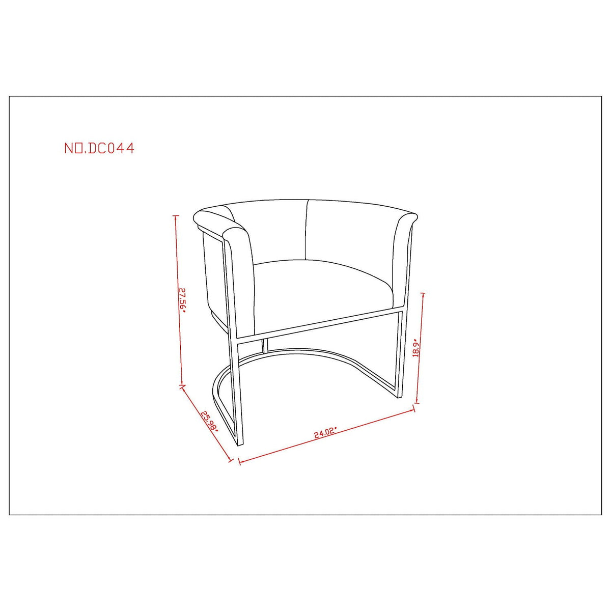 Cosmopolitan Dining Chair with Geometric Metal Frame, cushioned arm chair, HouseOfZazla on Tampa Home & Garden Store
