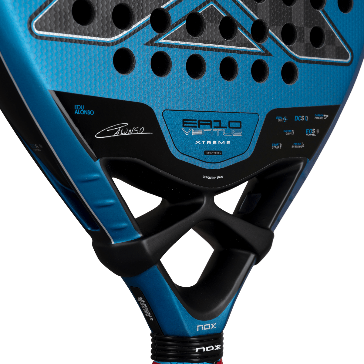 NOX EA10 Ventus Attack 12K Xtreme 2026 padel racket blue/black with logo grip by Racket Central on Tampa Home & Garden Store