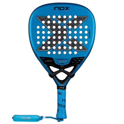 NOX EA10 Ventus Attack 12K Xtreme padel racket in blue with black grip and perforated face on Tampa Home & Garden Store